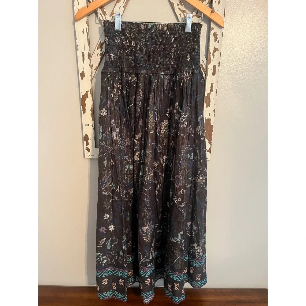 Maria Cher Long Skirt 100% Cotton‎ Multi Color Size Small